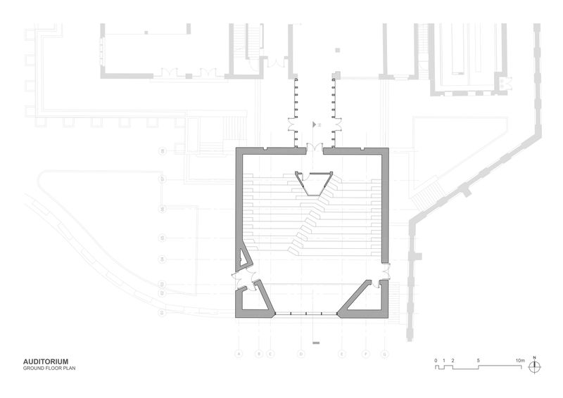 Floor plan of the auditorium in Chihilsitoon Garden.